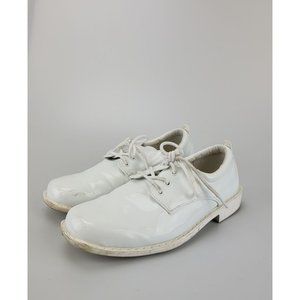 TIP TOP Boy Patent Leather White‎ Derby Dress Shoes 4 Wedding Baptism Lace Up